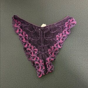 Purple Lace Briefs with Pink Trim